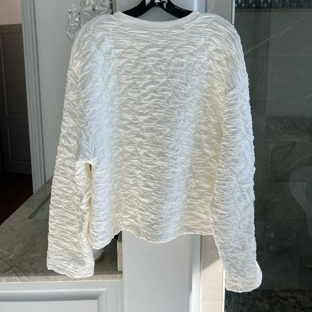 ZARA TEXTURED SWEATSHIRT - Picture 12 of 14